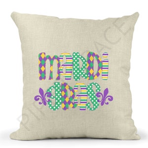 Mardi Gras Pillow Covers, Mardi Gras House Decor, Mardi Gras Home Decor, Spring Pillow Covers, Spring Throw Pillows, Fleur de Lis