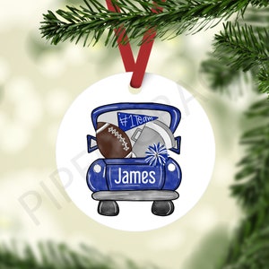 Blue Football Ornament, Football Ornament, Football Christmas Ornament, Football Christmas, Football Gift, Football Mom, Football Team Gift