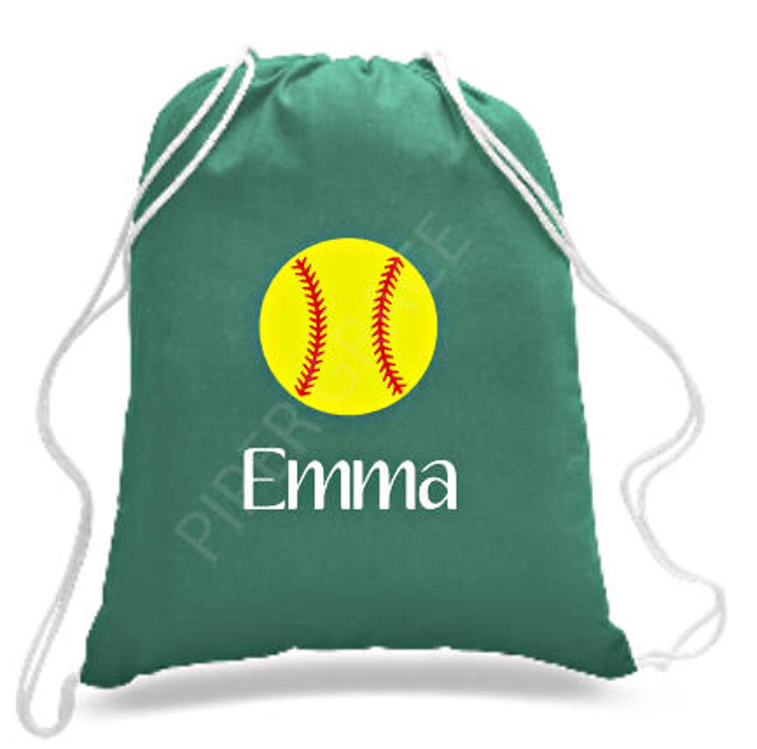 Softball Drawstring Bag, Softball Gifts, Softball Gift Ideas, Gifts for