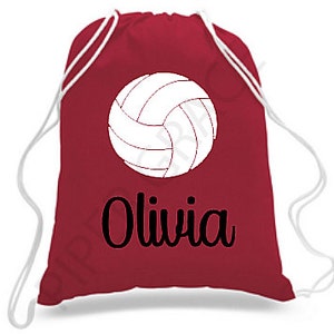 Volleyball Drawstring Bag, Volleyball Gift Ideas, Volleyball Bag, Volleyball Backpack, Volleyball Coach Gifts, Volleyball Team Gifts