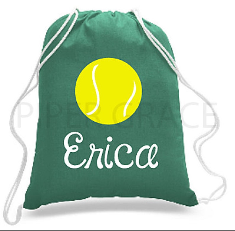 Tennis Drawstring Bag Tennis Bag Tennis Gifts Gifts for Etsy