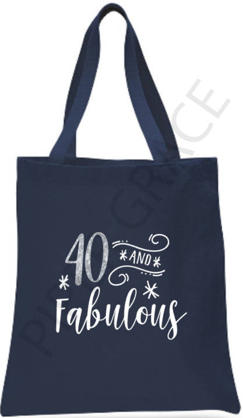 40th Birthday Tote Bag 40th Birthday 40th Birthday Gift Etsy