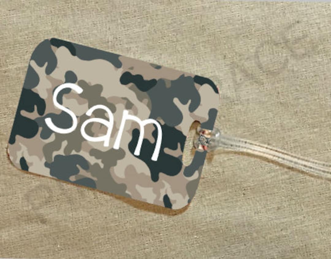 Camo Luggage Tag Hunting Luggage Tag Hunting Baby Shower Etsy