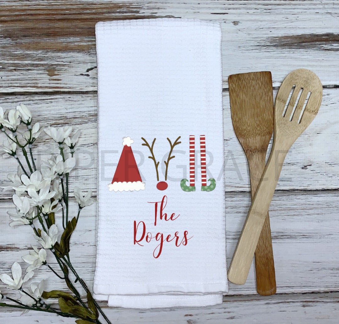 Christmas Dish Towel, Christmas Dish Towel, Christmas Tea Towel, Christmas Decor, Holiday Decor