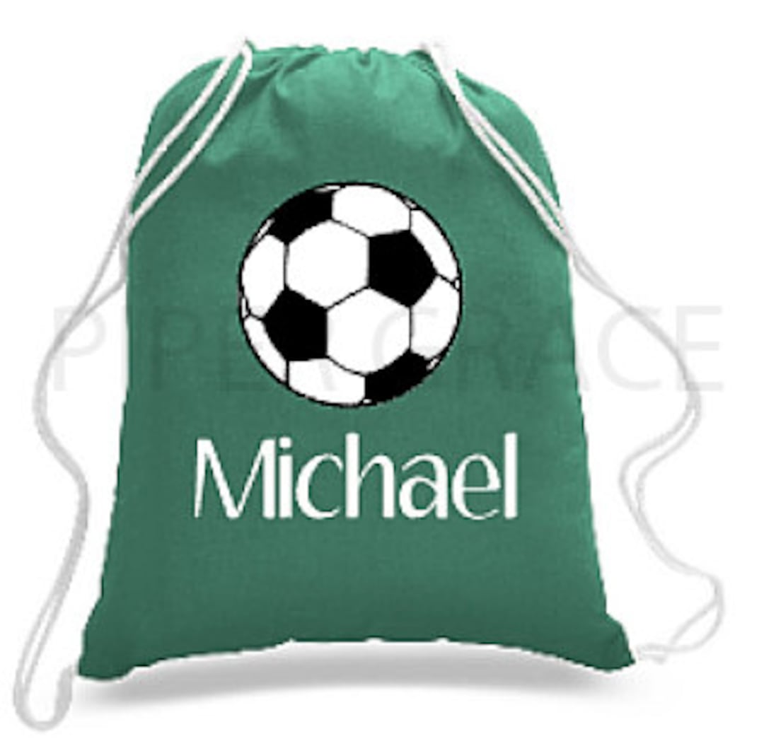 Soccer Drawstring Bag, Soccer Bag, Soccer Backpack, Soccer Coach Gift