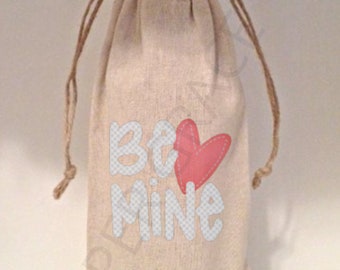 Valentines Wine Bag, Valentines Day Gift Ideas, Engagement Gift, Anniversary Gift, Wine Bottle Gift Bags, Valentines Wine Tote