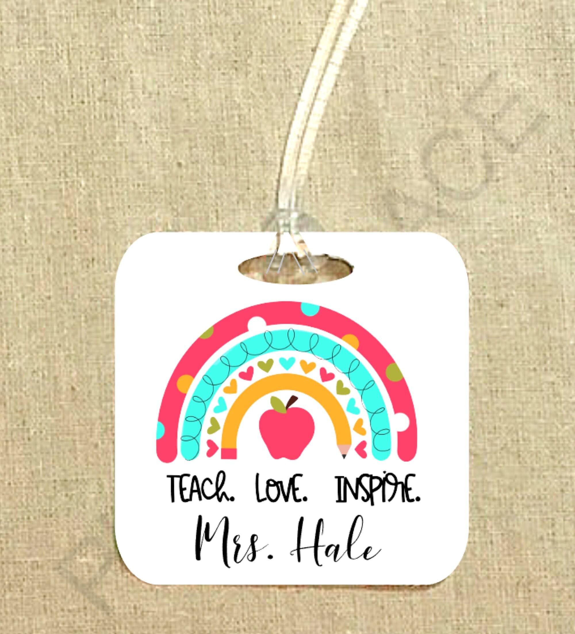 Teacher Luggage Tags Teacher Bag Tags Teacher Appreciation Etsy