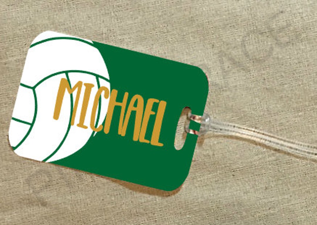 Volleyball Luggage Tag, Volleyball Bag Tag, Volleyball Gift Ideas
