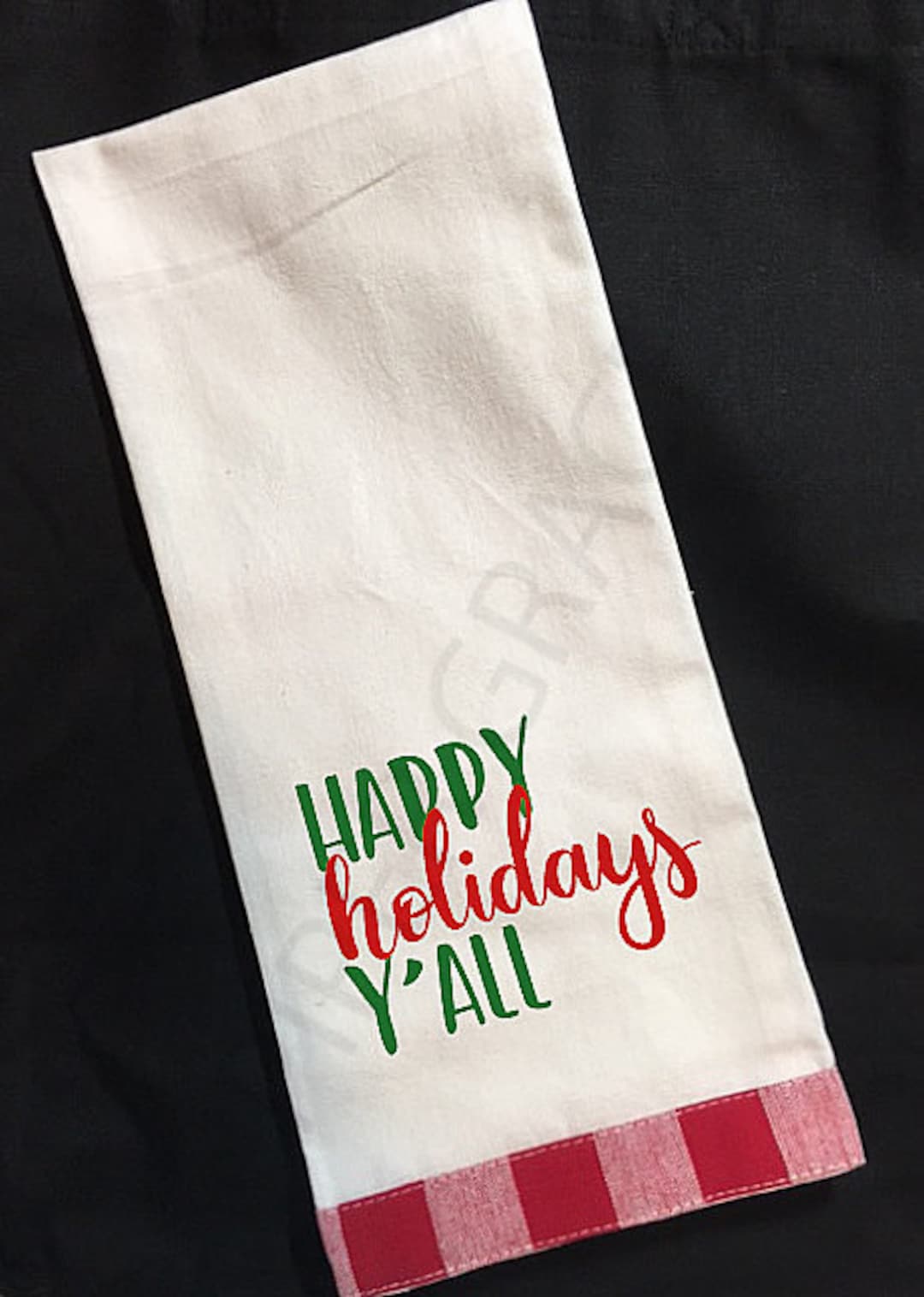 Christmas Dish Towel, Holiday Dish Towel, Personalized Christmas Dish ...