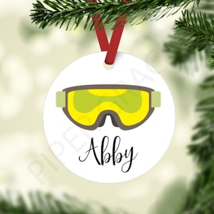 Ski Ornament, Ski Ornament Personalized, Ski Gifts, Gift for Skier, Winter Ornaments, Snowboard Ornament, Skiing Gifts, Ski Trip Gift