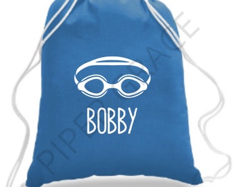 Personalized Swim Bag, Swim Team Gifts, Swimmer Bag, Swim Gifts, Drawstring Backpack, Personalized Drawstring Bag, Drawstring Bag