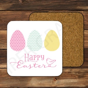 Easter Coasters, Easter Decor, Easter Egg Decor, Easter Home Decor, Spring Coasters, Spring Home Decor, Spring Kitchen Decor, Spring Decor
