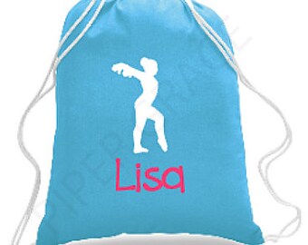 Gymnastics Drawstring Bag, Gymnastics Bag, Personalized Gymnastics Bag, Gymnastics Gift Ideas, Sports Bag, Sports Backpack