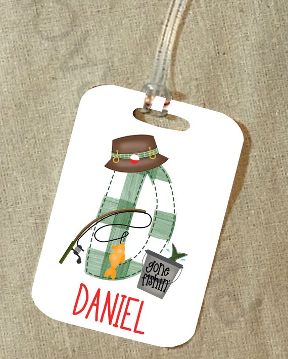 Fishing Luggage Tag, Kids Fishing Fishing Party Favors, Fishing Christmas  Gifts, Fishing Gifts for Kids, Fishing Baby Gift 