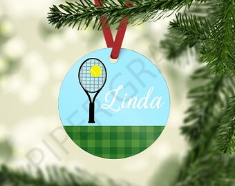Tennis Ornament, Tennis Christmas Ornament, Tennis Christmas Gift, Gifts for Tennis Players, Sports Ornament, Sports Christmas Gift