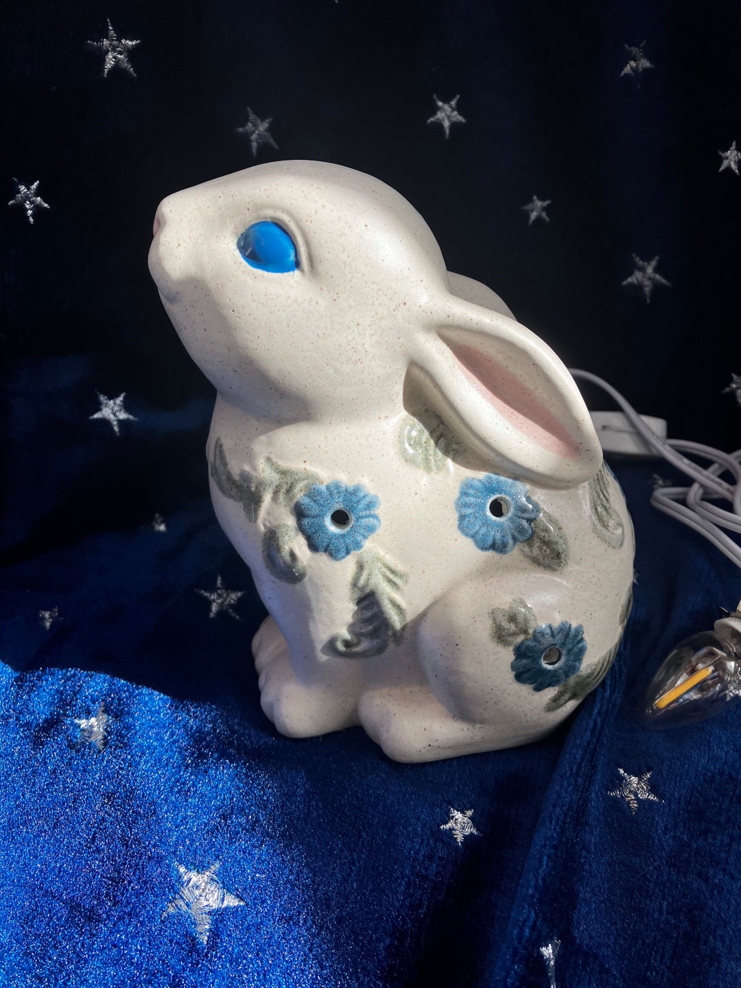 Handmade Pottery Light up Rabbit .handcrafted Ceramic Light up Bunny Etsy