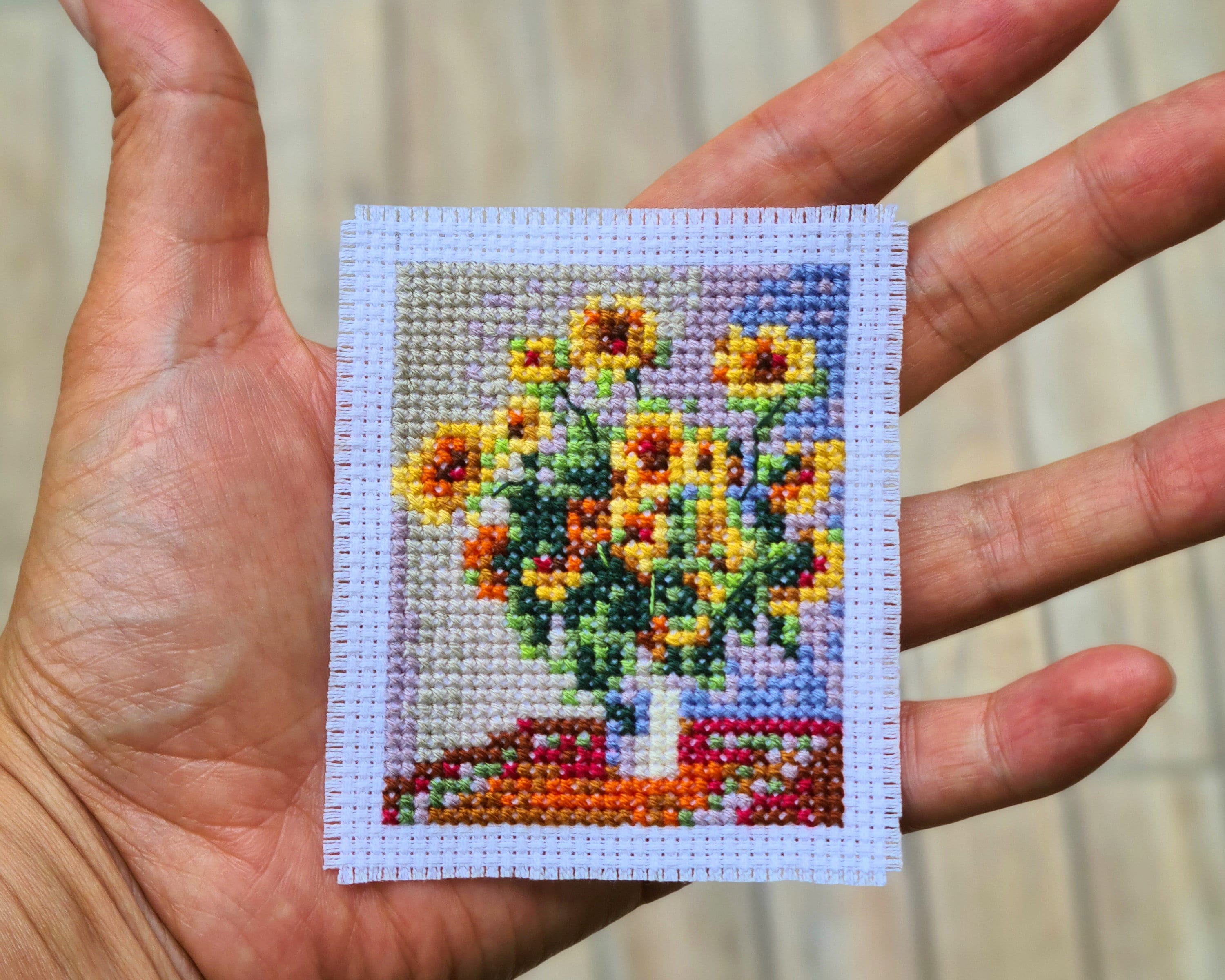 Counted Cross Stitch Pattern Claude mini Modern Cross Stitch Tiny