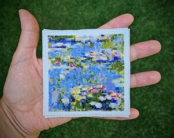 ヘックスアート モネの睡蓮の池 クロスステッチパターン、ミニ傑作刺繍