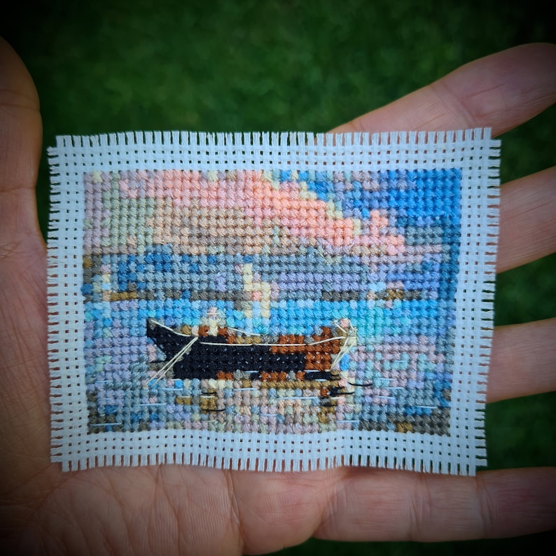 Tiny Art Cross Stitch Pattern gloucester Harbor by Etsy