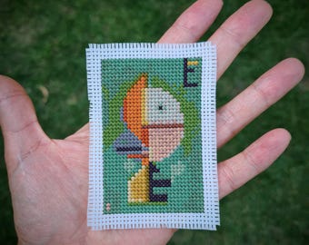 Mini modèle de point de croix chef-d'oeuvre, Empor par Wassily Kandinsky, couture d'art moderne, téléchargement numérique, petit point de croix d'art