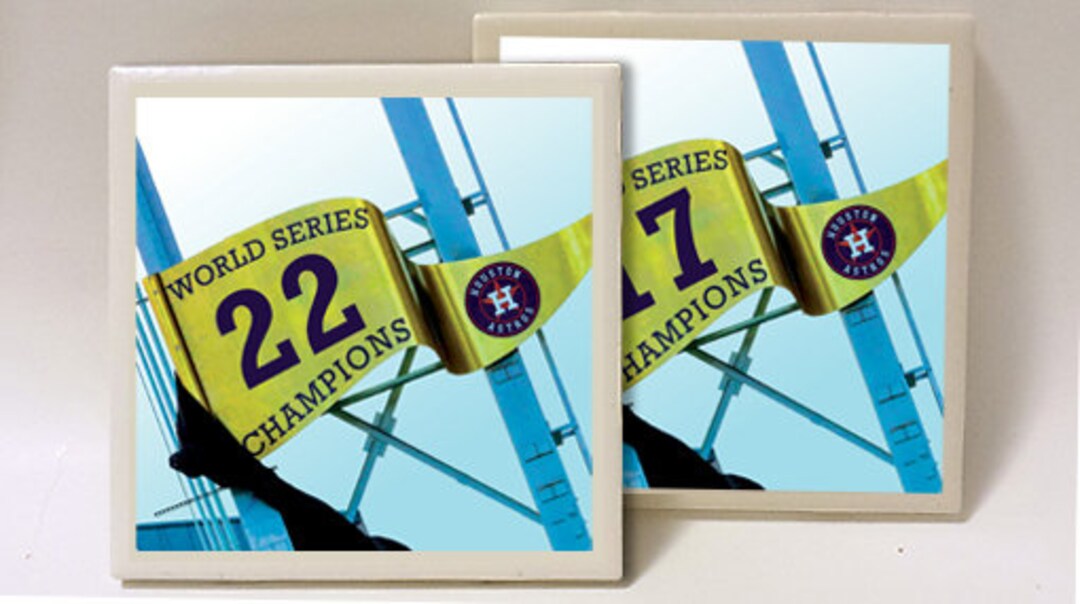 Houston Astros Champion Banners Set of 2 Ceramic Tile Coasters - Etsy