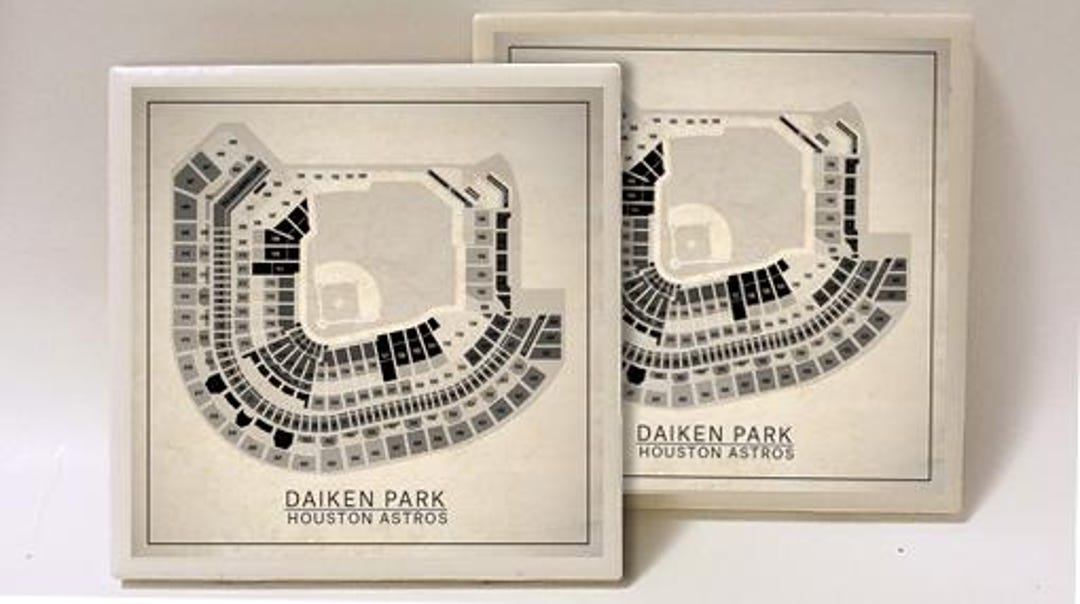Houston Astros Daiken Minute Made Seating Chart Set of 2 Ceramic Tile ...