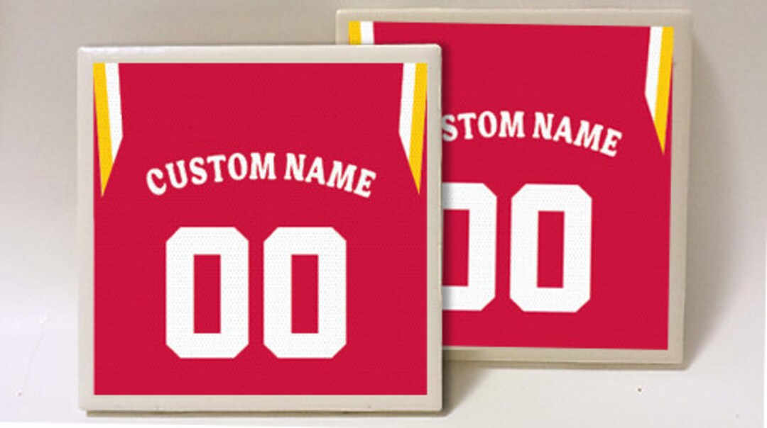 Houston Rockets Custom Name Set of 2 Ceramic Tile Coasters - Etsy