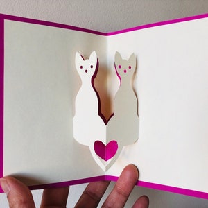 Tarjeta desplegable de gatos (B)