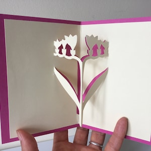 Biglietto pop-up con fiori (E)
