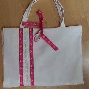 Sac d'artiste enfant blanc et rose image 2