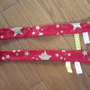 Star Red blanket or pacifier clip image 1