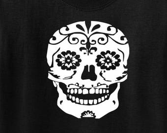 Day of the Dead Sugar Skull T-Shirt 6mos-Jr/'s XL Dia de los Muertos
