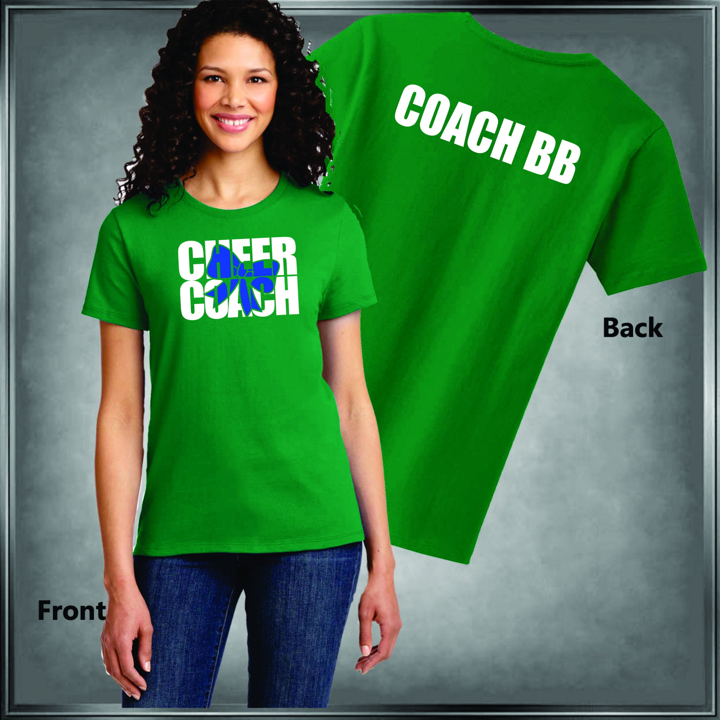 Cheer Coach Tshirt Add Name to Back & Colors Cheerleader Etsy