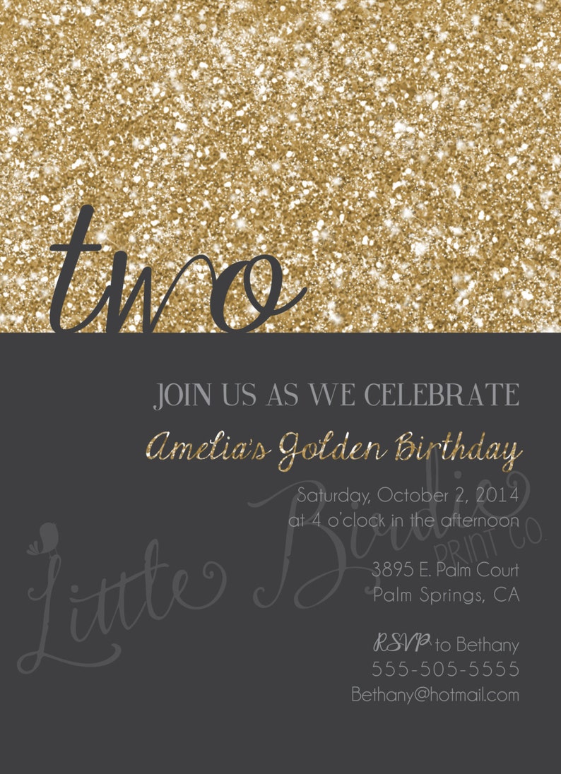 Golden Birthday Invitation Etsy golden-birthday-invitation-etsy
