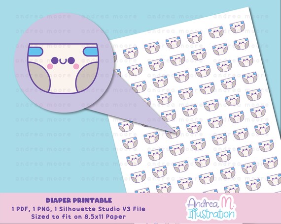 Diaper: Printable PDF Download | Etsy