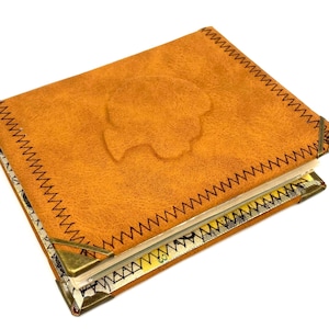 Diary - Afro lady brown leatherette (4.5&quot;x3.5&quot;)
