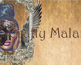 Digital kit - Grungy black girls for  junk journal (6&quot;x4&quot;)
