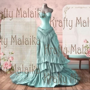 Digital kit - Pink & aqua blue shabby chic boudoir for  junk journal (9"x6")