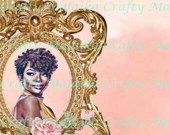 Digital kit - Shabby black ladies for Junk Journal (9&quot;x6&quot;)
