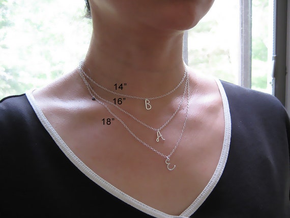 Cursive Initial Necklace Silver 