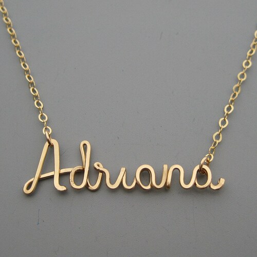 Gold Filled Name Necklace Personalized 