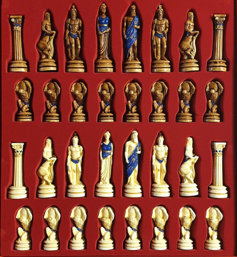 Chess setCeramic Handmade Chess Set Atlas BigCheckmate Etsy