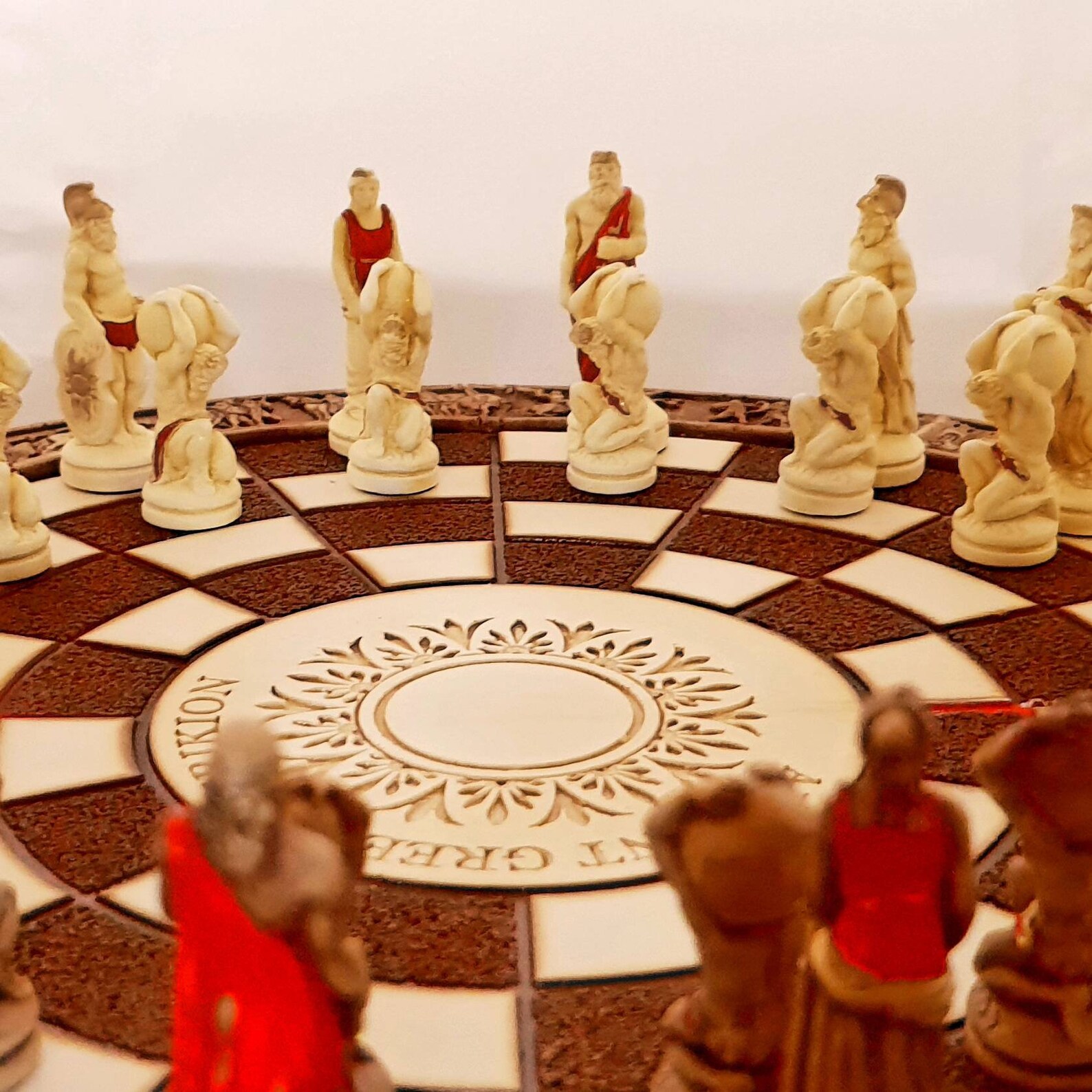 Atlas Chessetceramic chess board game ancient greek gods of Etsy