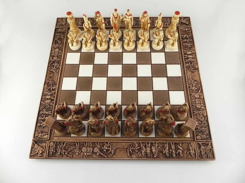 Ceramic Handmade Chess Setking Leonidas Hot Gates300 - Etsy