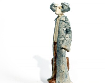 El Fauno Azul, escultura de cerámica.