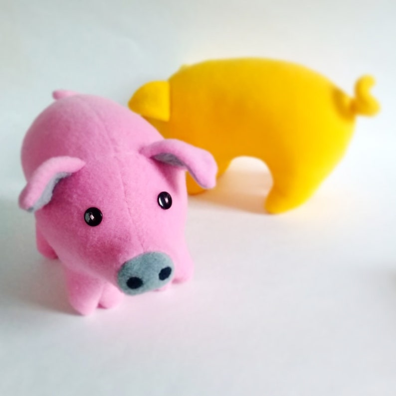 Pig toy sewing pattern Doll Pig pattern Plush toy piglet Etsy