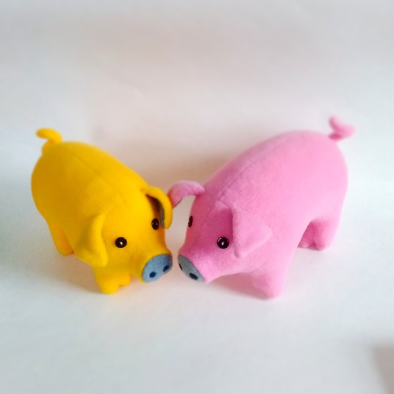 Pig toy sewing pattern Doll Pig pattern Plush toy piglet Etsy