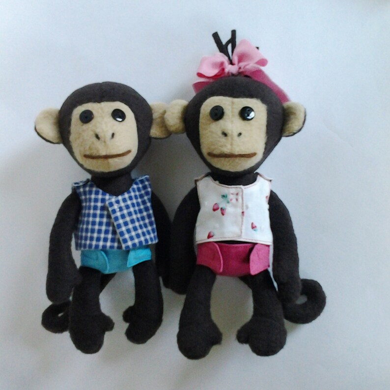 Monkey Sewing Pattern Baby Monkey Pattern Stuffed Monkey | Etsy
