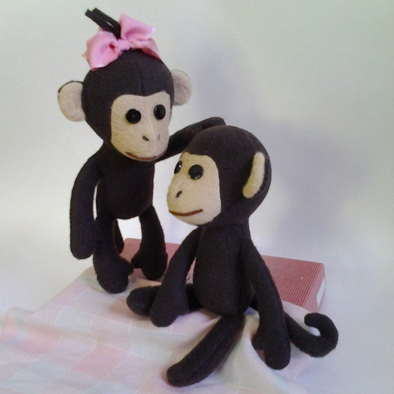 Baby monkey sewing pattern Stuffed monkey patterns DIY doll | Etsy