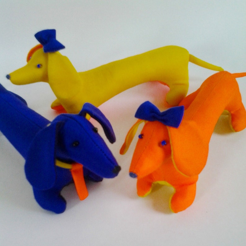 Dog Soft Toy Pattern and Tutorial PDF Pattern Dog Dachshund Etsy